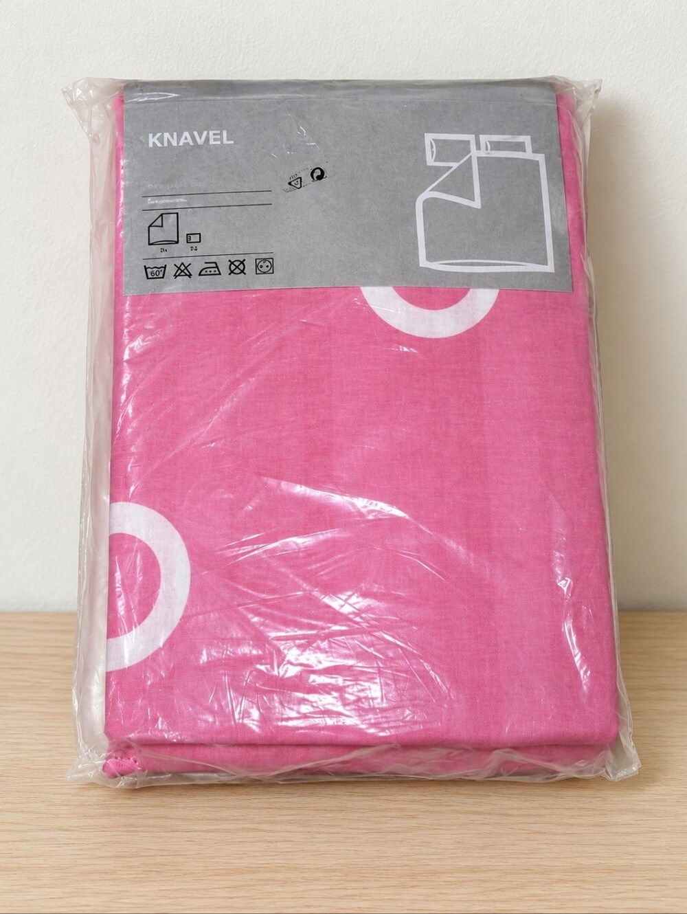 IKEA KNAVEL Pink Duvet Cover Pillowcases Full Queen Bedding Set NEW but OPENED